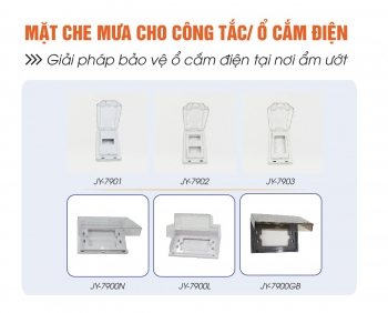 Mặt che mưa dành cho công tắc, ổ cắm JYE - Giải pháp bảo vệ công tắc, ổ cắm điện tại nơi ẩm ướt